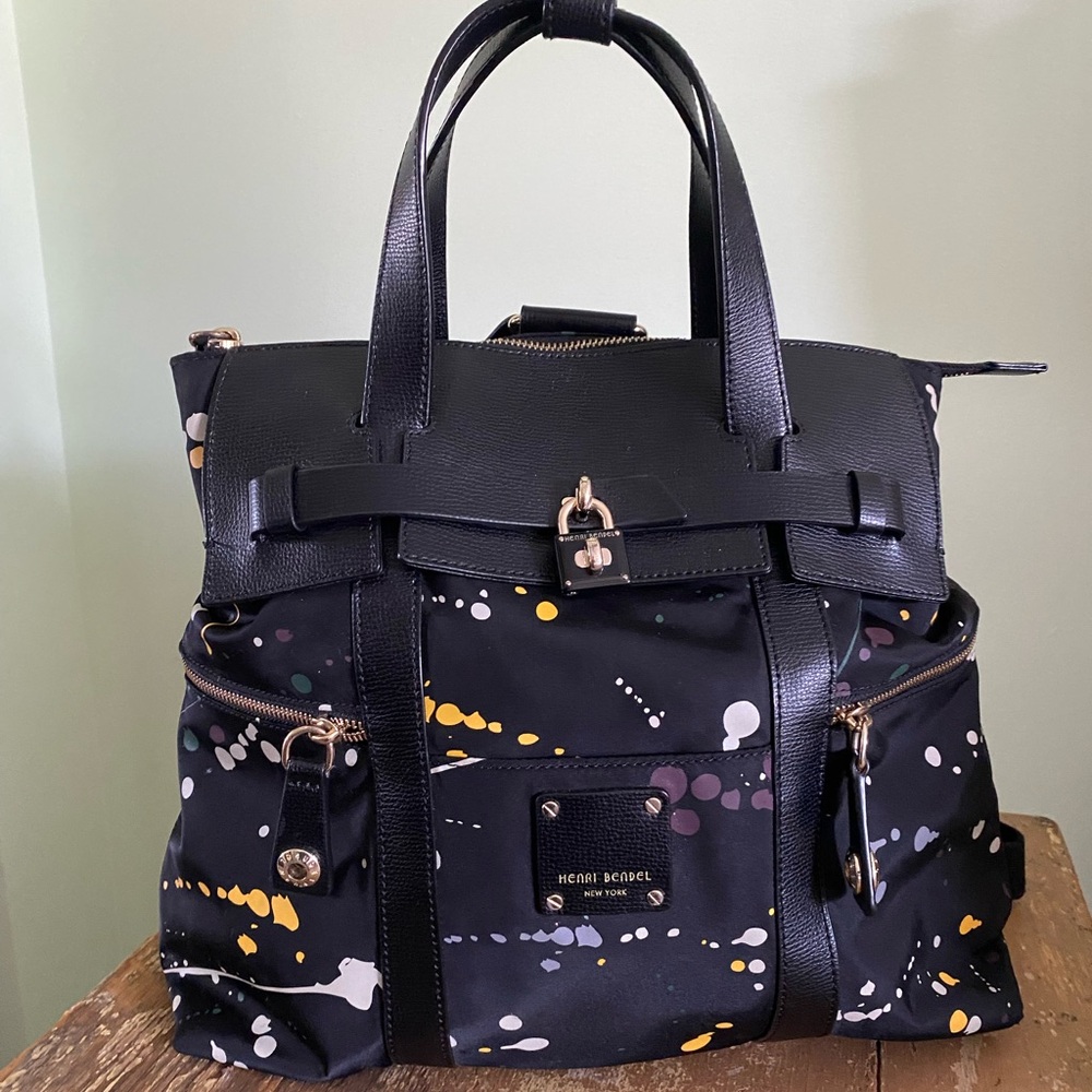 Henri Bendel Black Multicolor Tote Bag